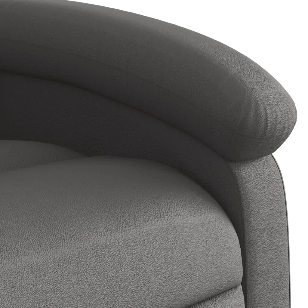 Electric Massage Recliner Chair Grey Real Leather Price
