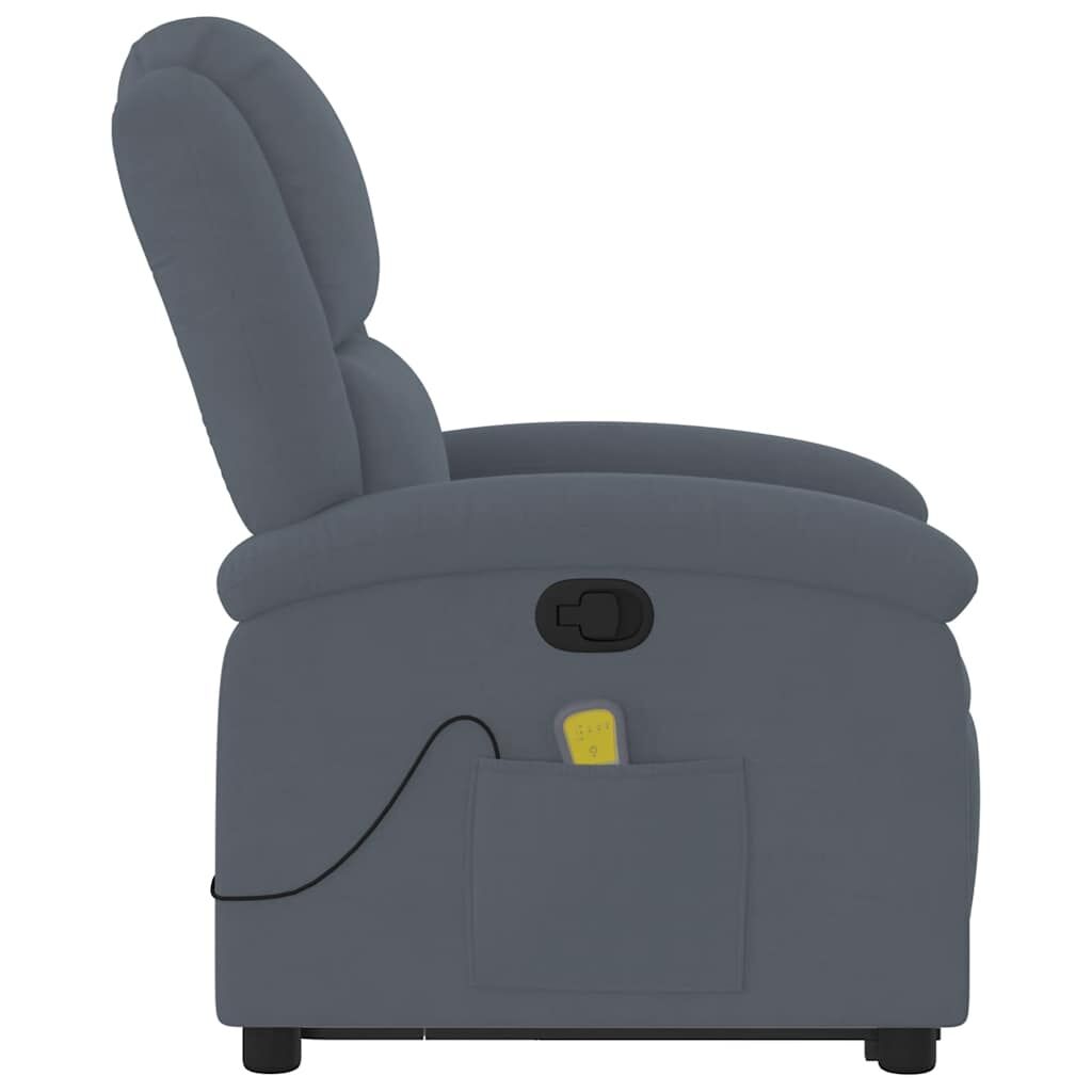 Stand up Massage Recliner Chair Dark Grey Velvet Price