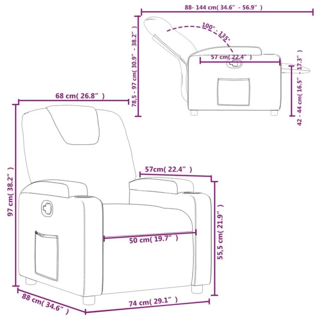 Recliner Chair Dark Grey Fabric Price