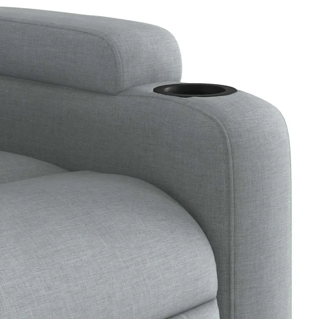 Stand up Massage Recliner Chair Light Grey Fabric Price