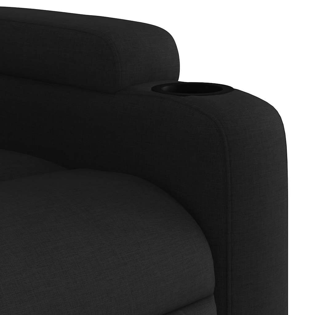 Stand up Massage Recliner Chair Black Fabric Price