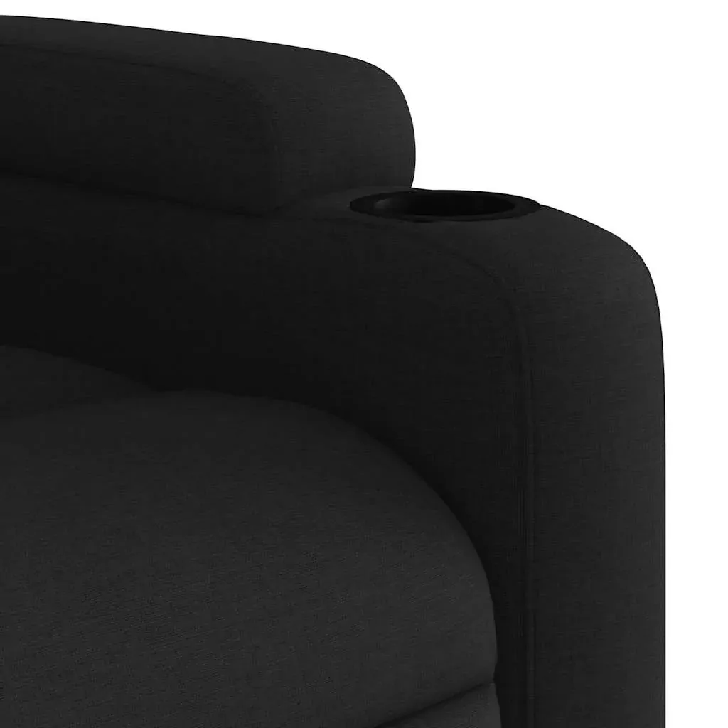 Electric Stand up Massage Recliner Chair Black Fabric Price