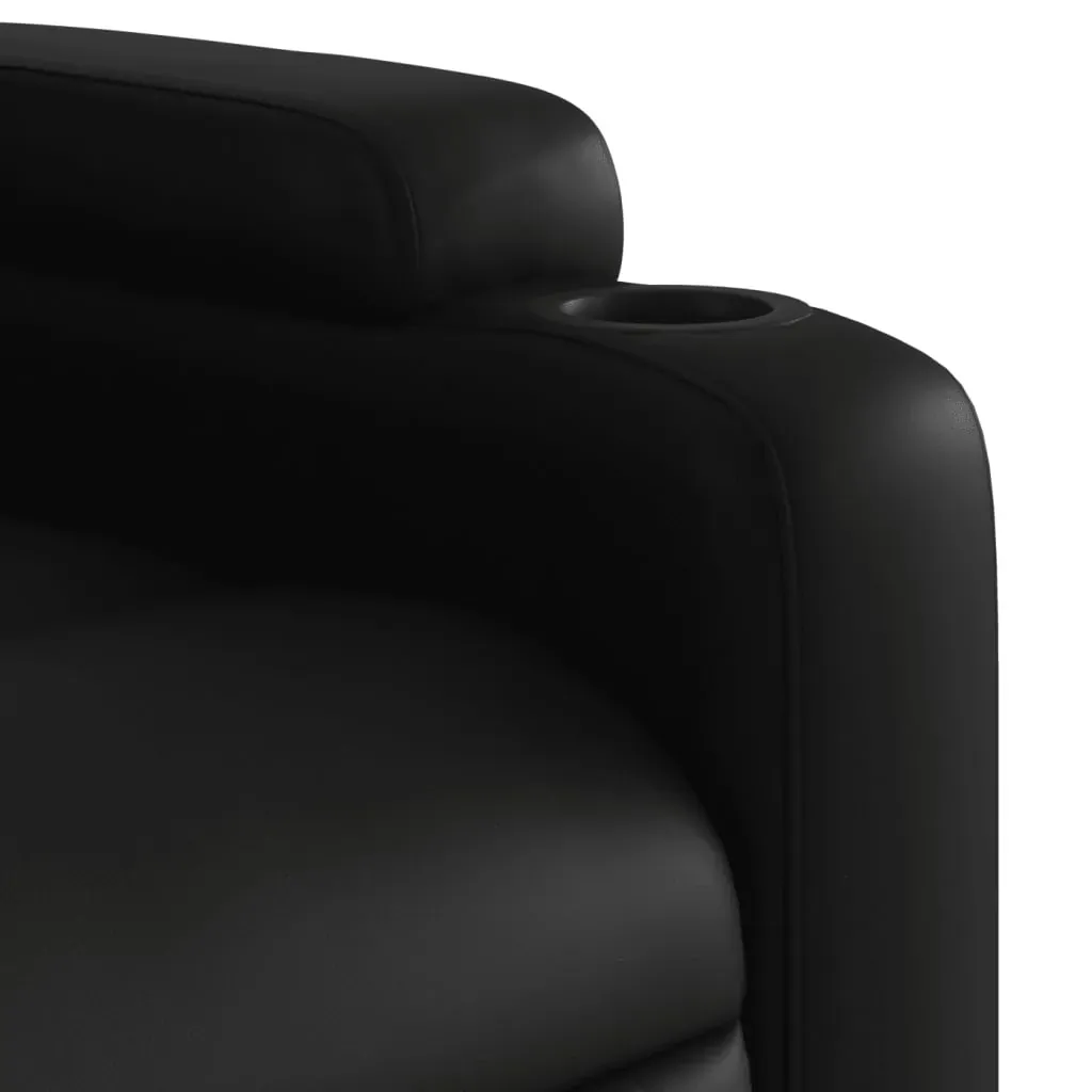 Electric Stand up Massage Recliner Chair Black Faux Leather Price
