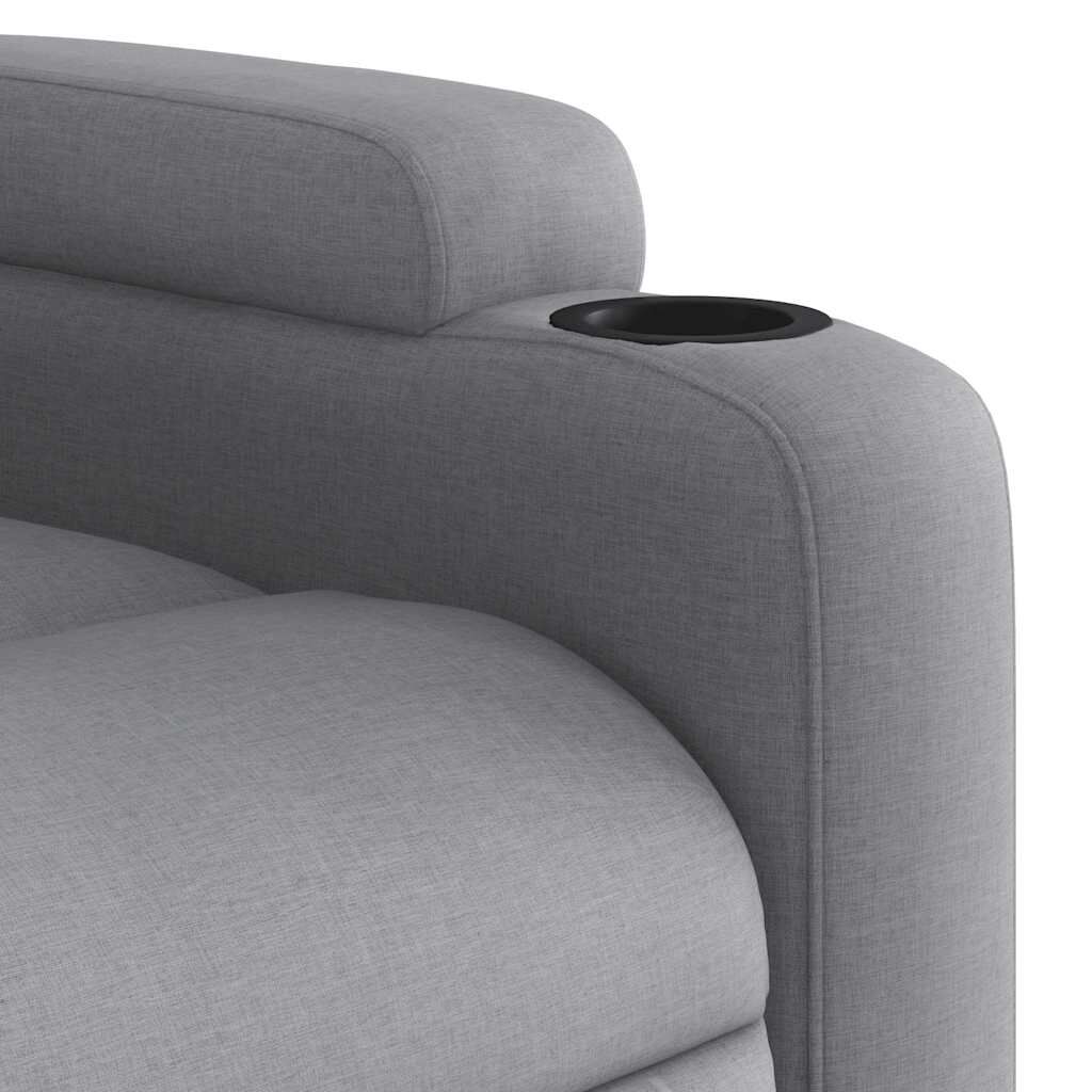 Stand up Massage Recliner Chair Light Grey Fabric Price