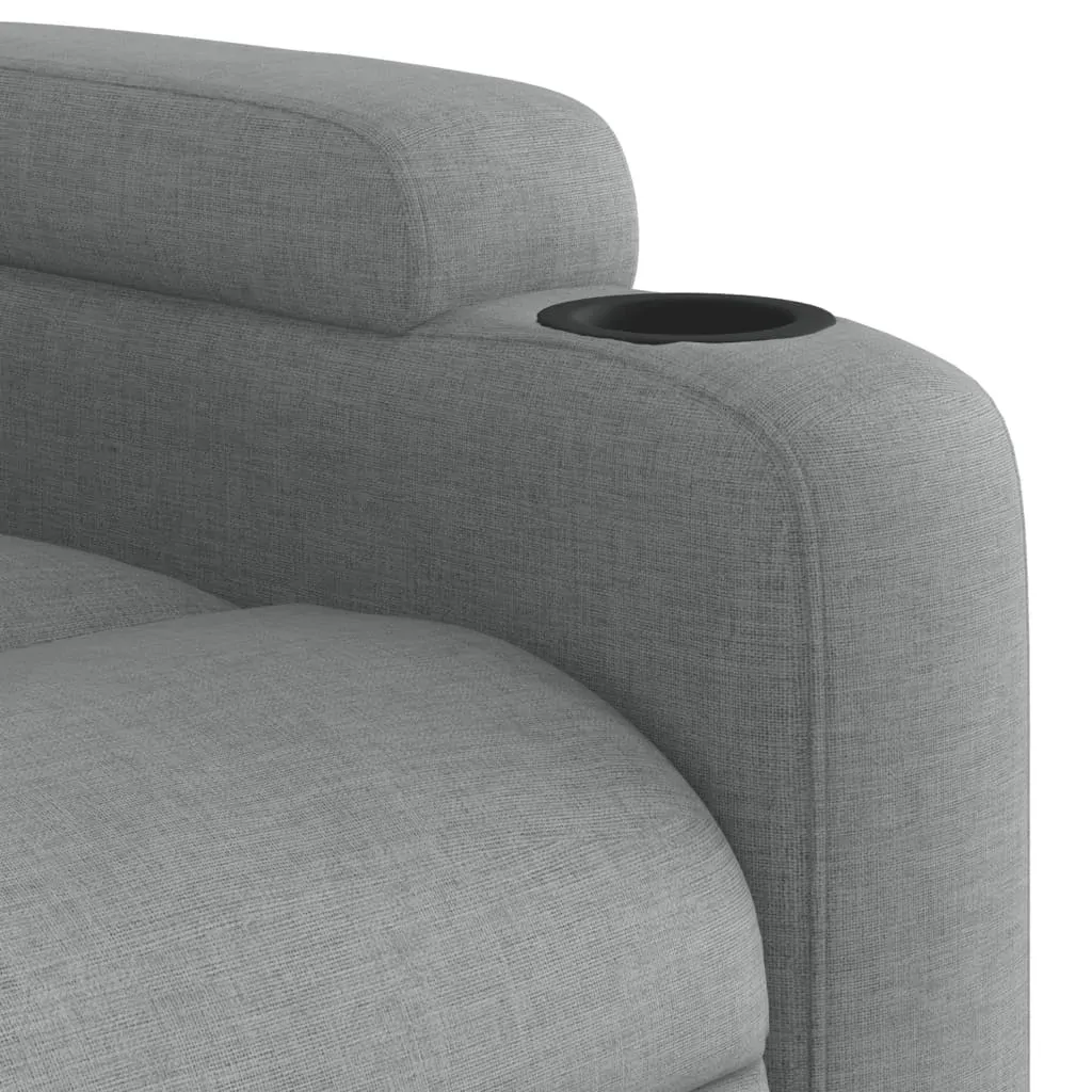 Electric Massage Recliner Chair Light Grey Fabric Price