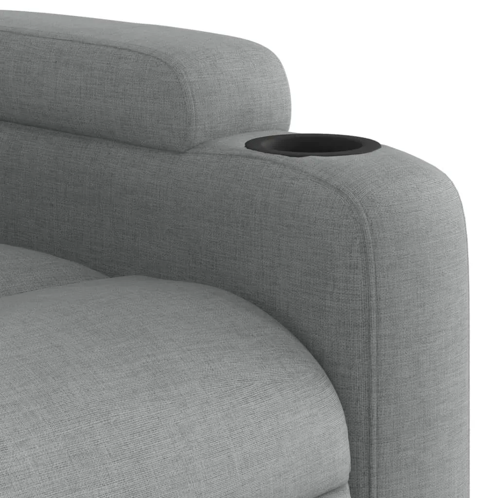 Stand up Massage Recliner Chair Light Grey Fabric Price