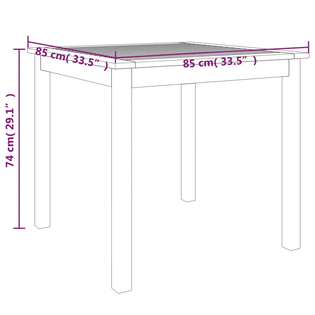 3 Piece Garden Dining Set Solid Wood Acacia Price