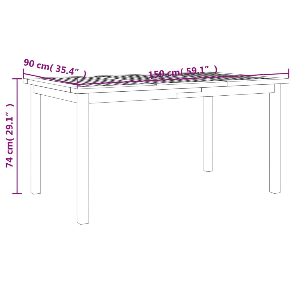 7 Piece Garden Dining Set Solid Wood Acacia Price