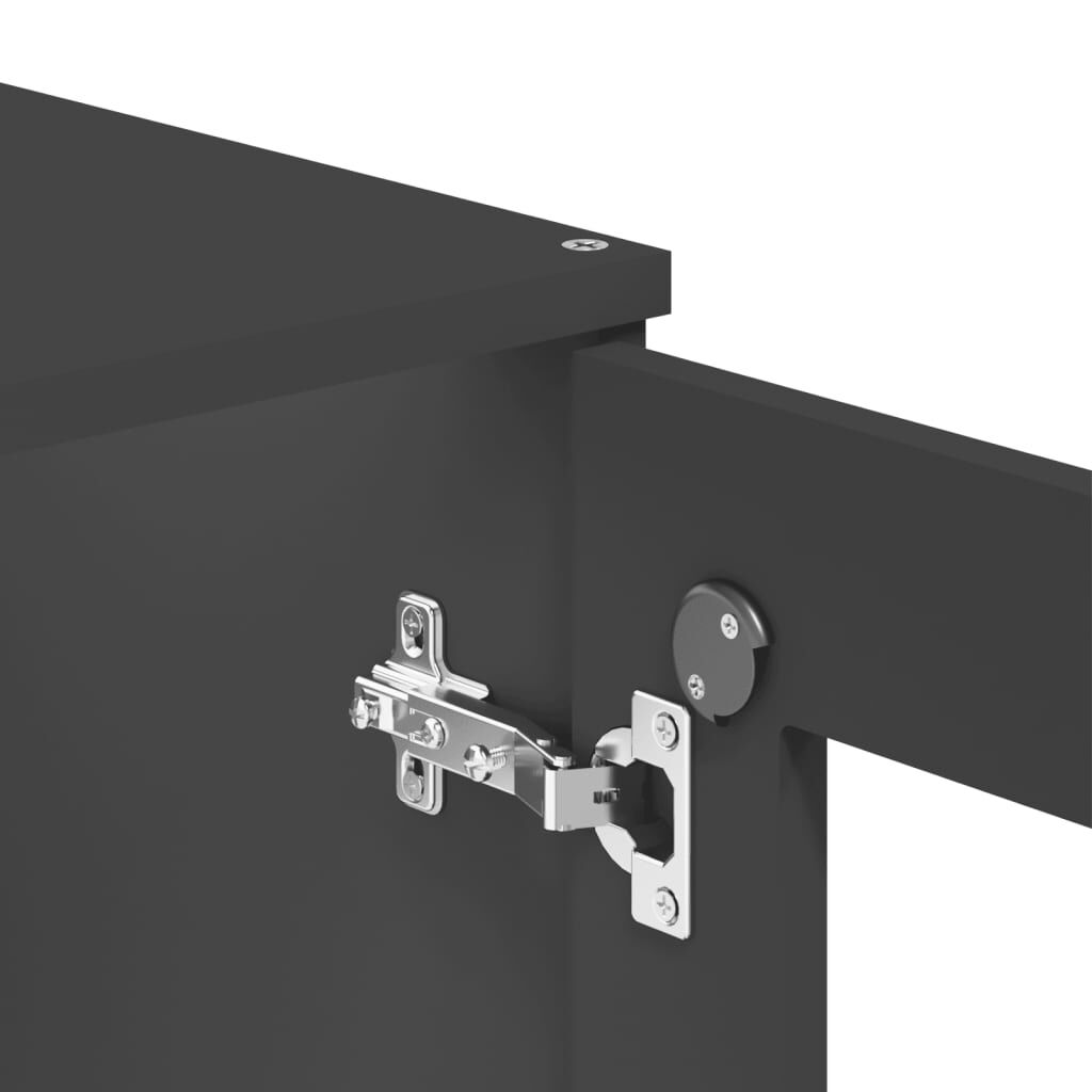 Highboard VIKEN Anthracite Grey 80x40x200 cm Solid Wood Pine Price
