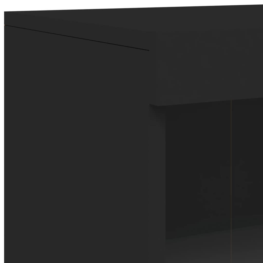 Sideboard with LED Lights Black 162x37x100 cm Price