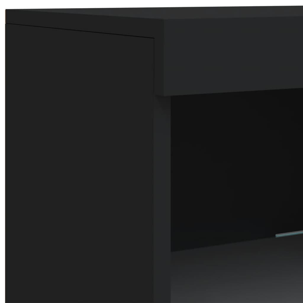 Sideboard with LED Lights Black 162x37x100 cm Price