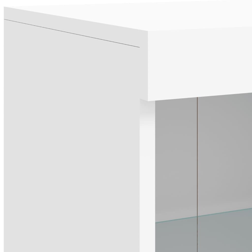 Sideboard with LED Lights White 202x37x100 cm Price