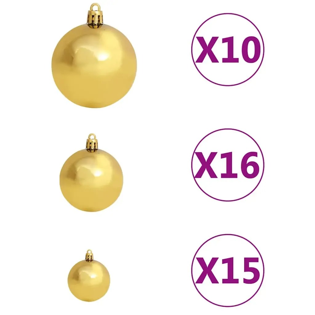 Artificial Hinged Christmas Tree 300 LEDs & Ball Set 180 cm Price