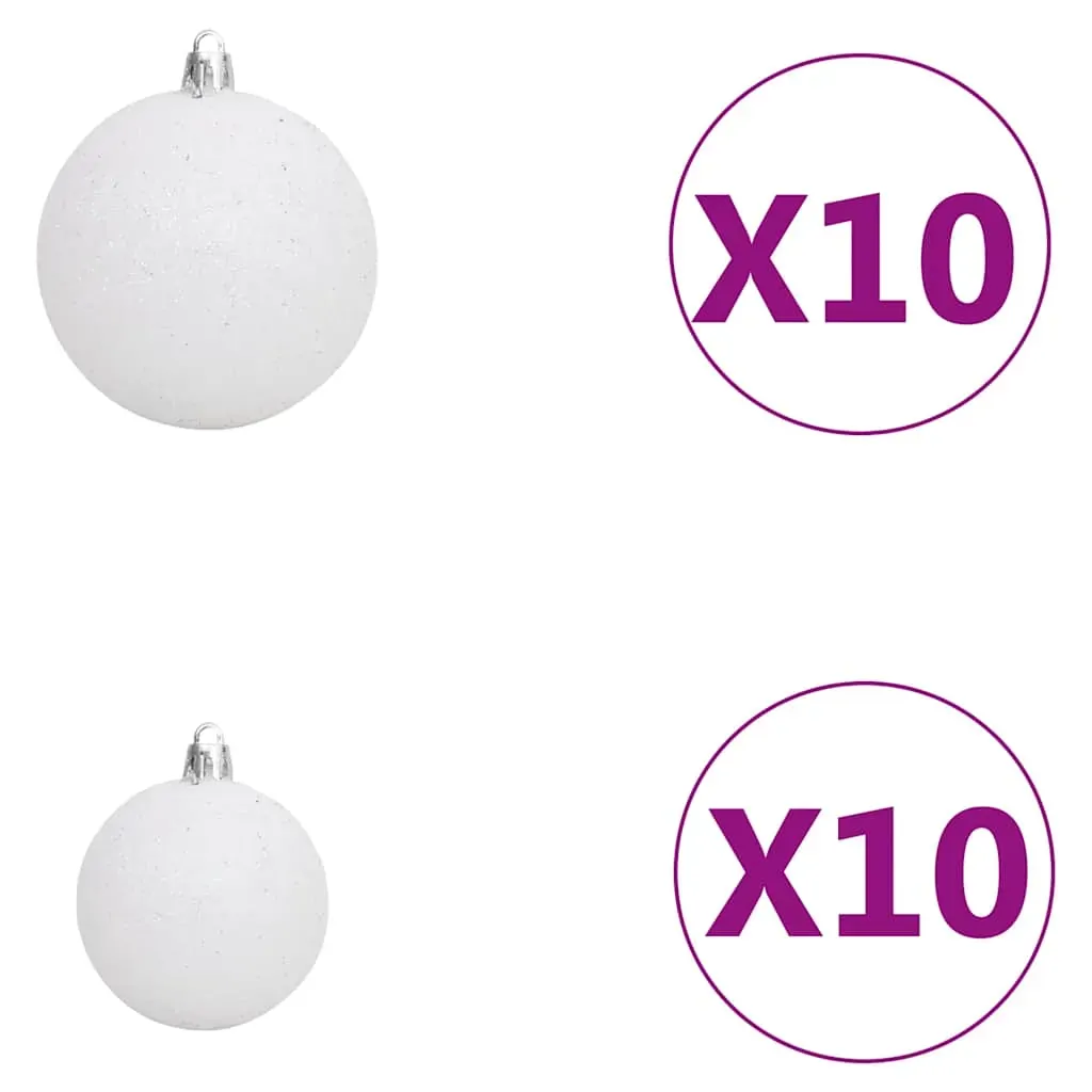 Slim Christmas Tree 300 LEDs & Ball Set & Flocked Snow 300 cm Price