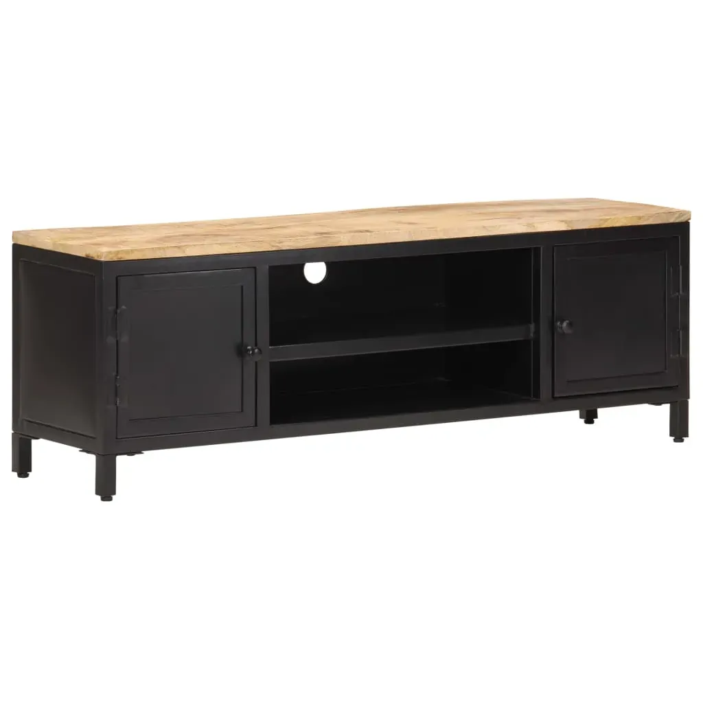 TV Cabinet 120x30x40 cm Solid Rough Mango Wood Price