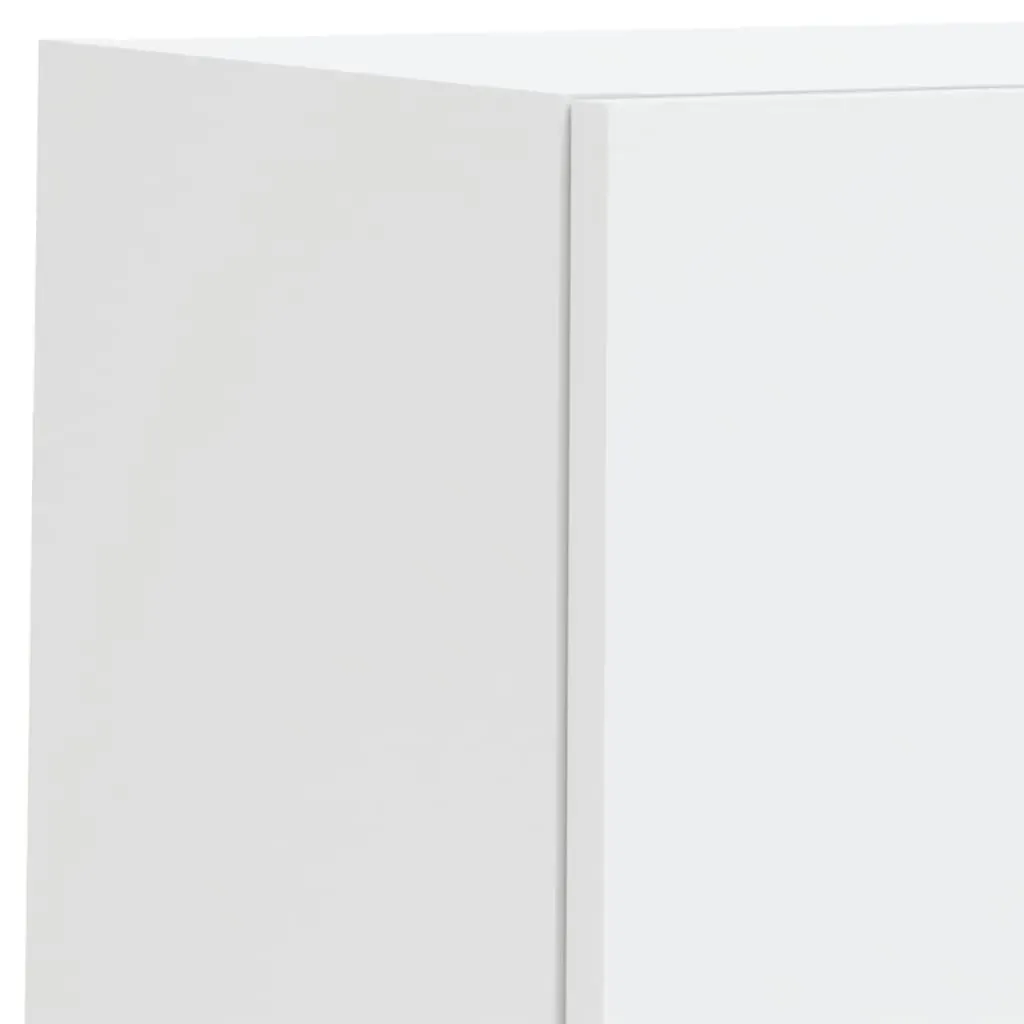 4 Piece TV Wall Cabinets with LED Lights White Price