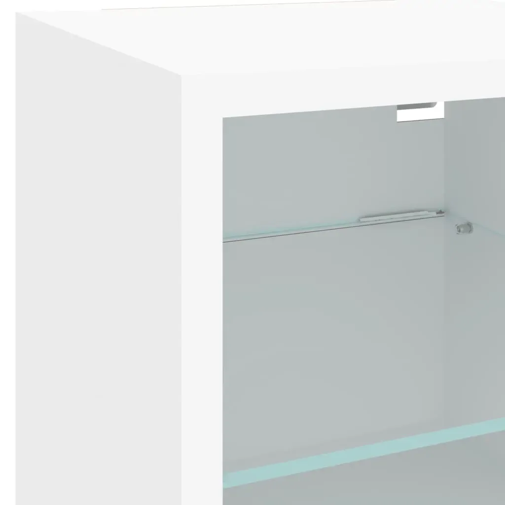 6 Piece TV Wall Units with LED White Engineered Wood Price