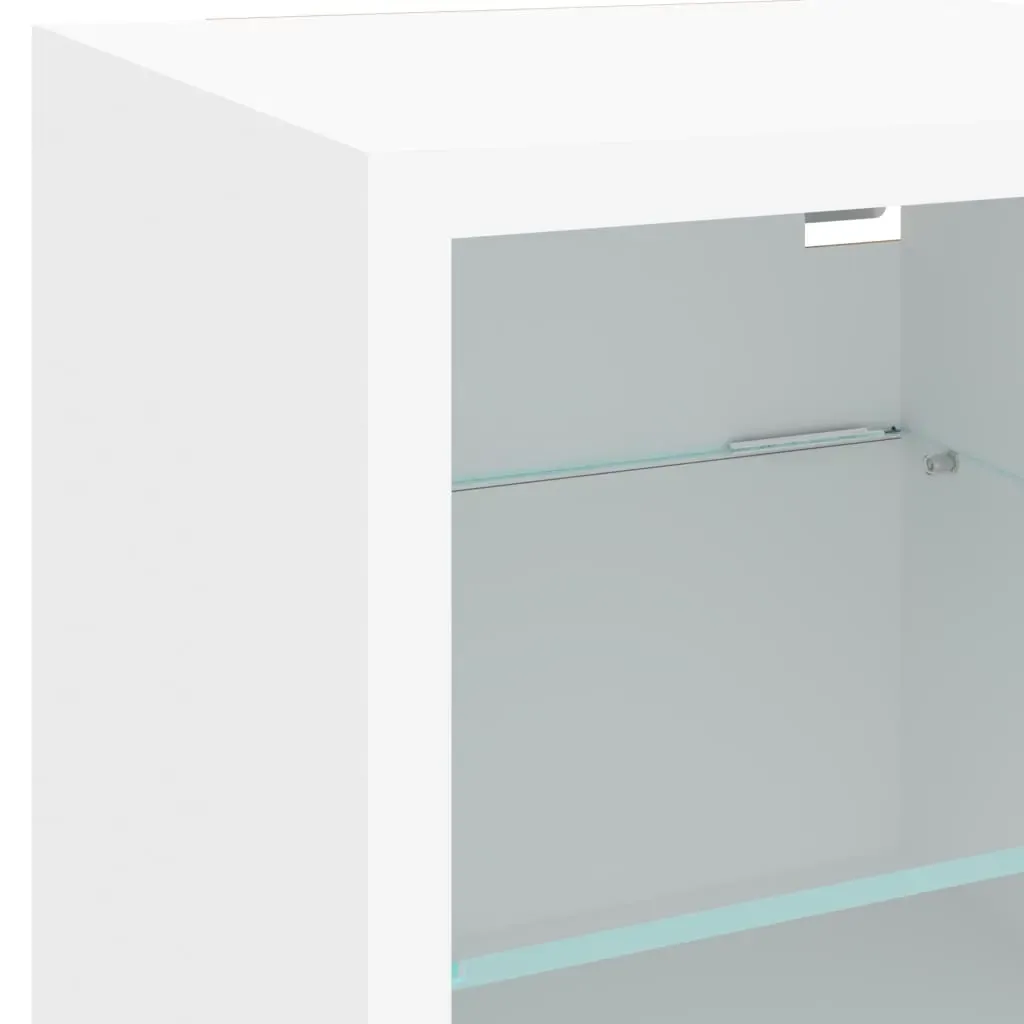 6 Piece TV Wall Units with LED White Engineered Wood Price