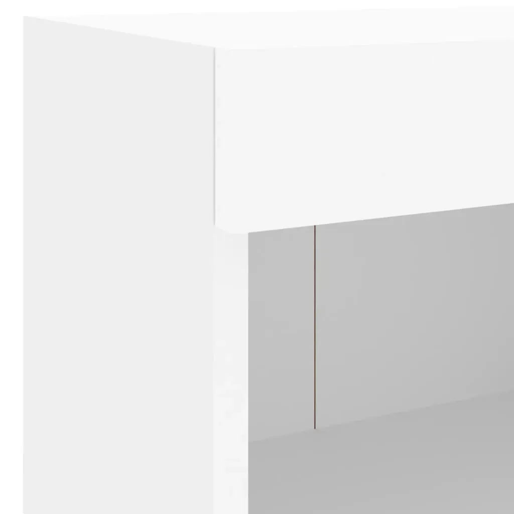 8 Piece TV Wall Units with LED White Engineered Wood Price
