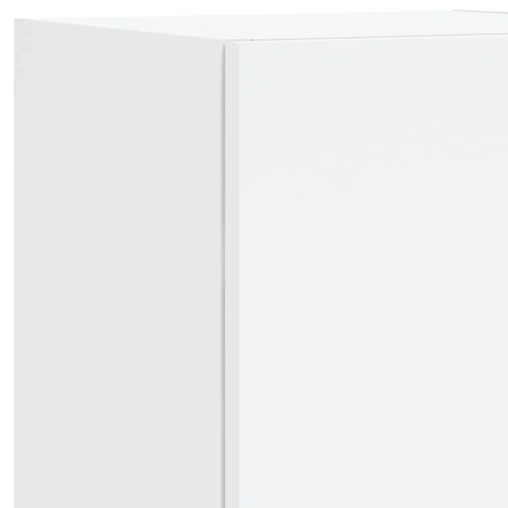 7 Piece TV Wall Cabinet Set with LED Lights White Price