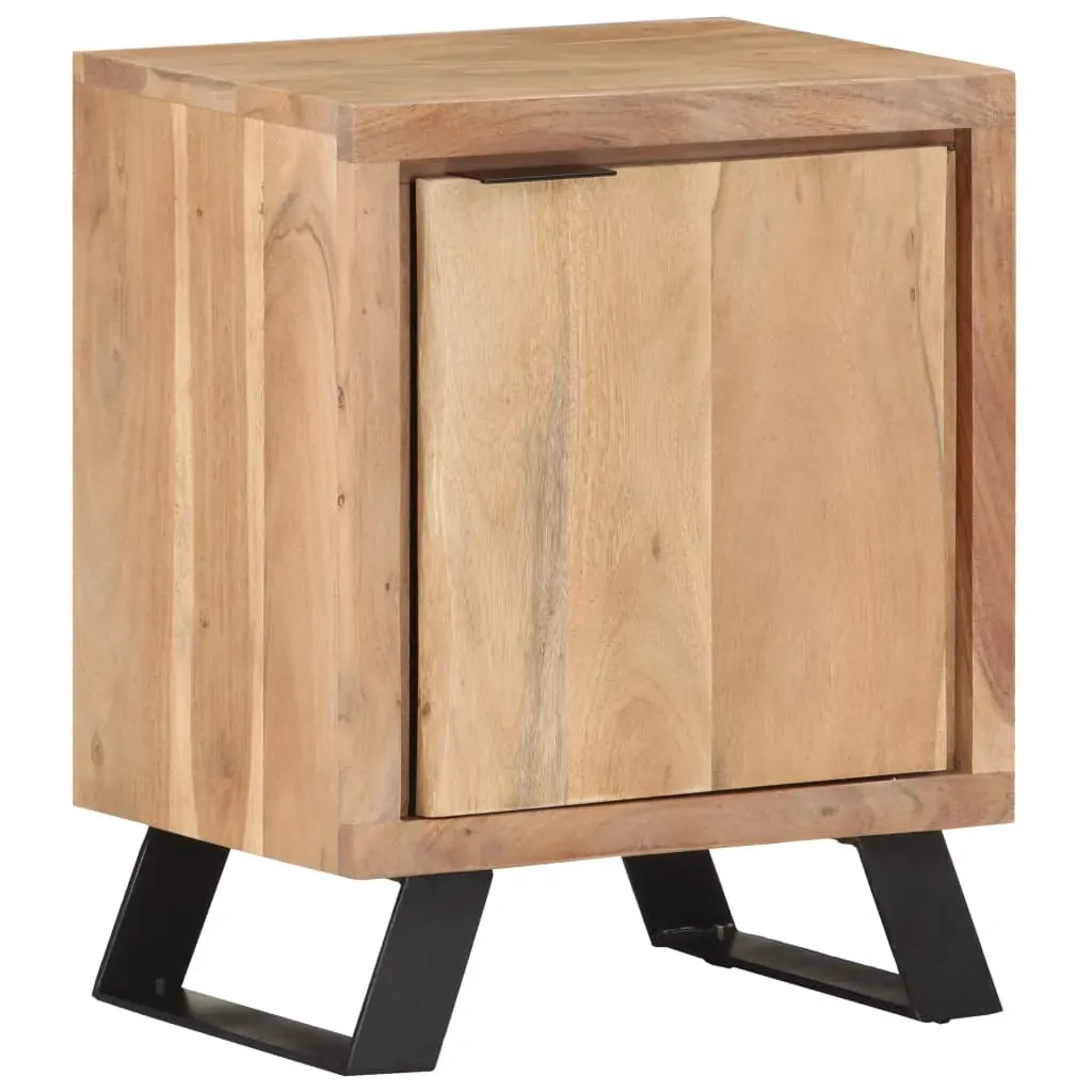 Bedside Cabinet 40x30x50 cm Solid Acacia Wood with Live Edges Price