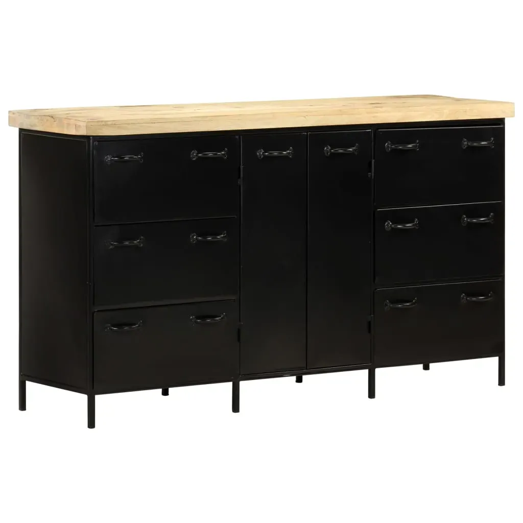 Sideboard 140x38x76 cm Rough Mango Wood Price