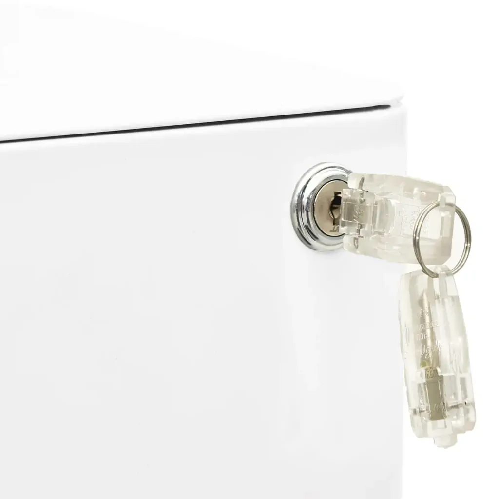 Mobile File Cabinet White 30x45x59 cm Steel Price
