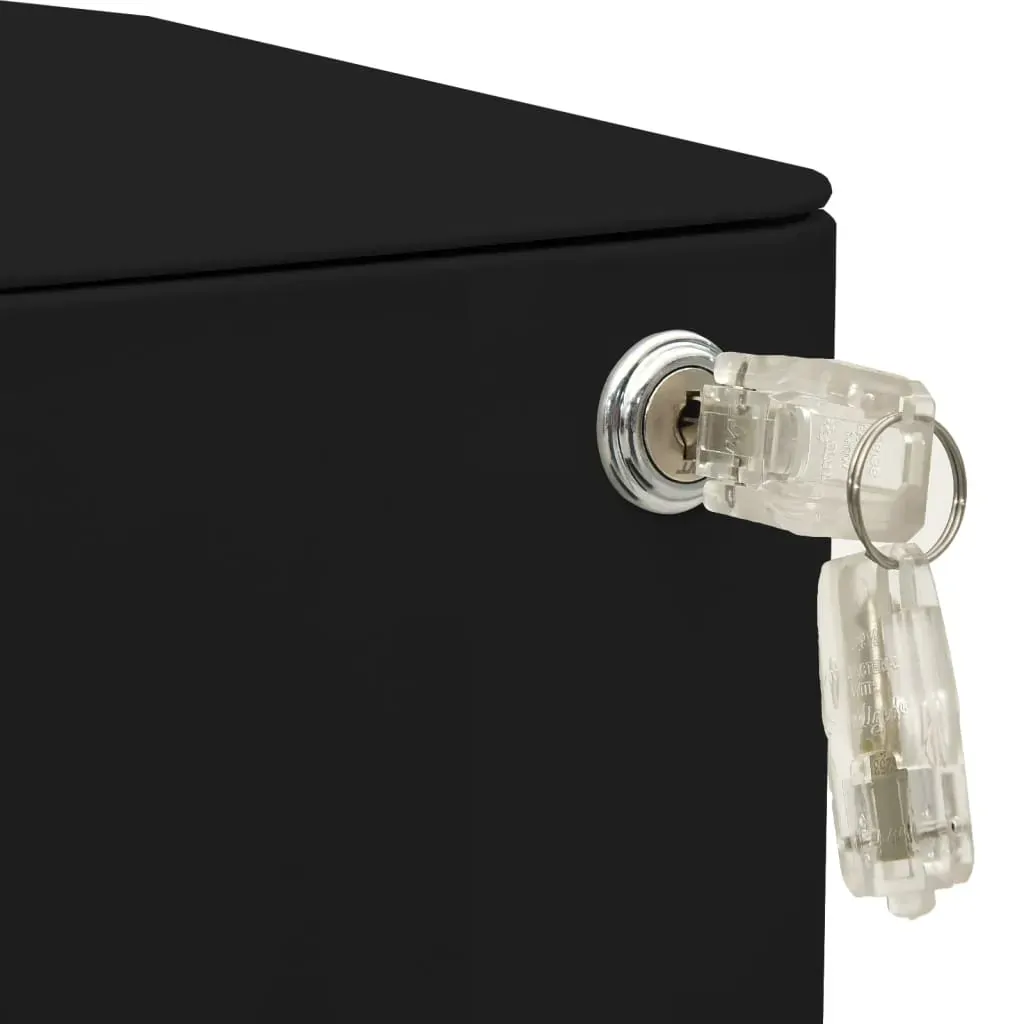 Mobile File Cabinet Black 30x45x59 cm Steel Price