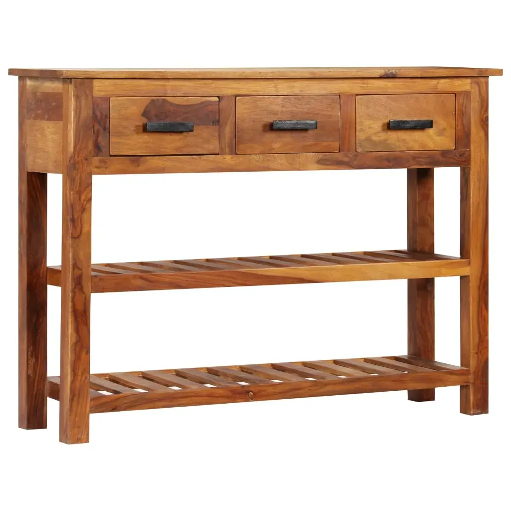Sideboard with 3 Drawers 110x30x80 cm Solid Wood Acacia Price