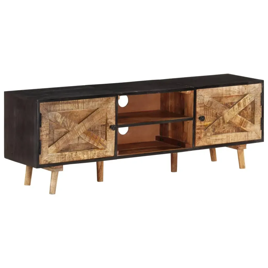 TV Cabinet 140x30x46 cm Rough Mango Wood and Solid Wood Acacia Price