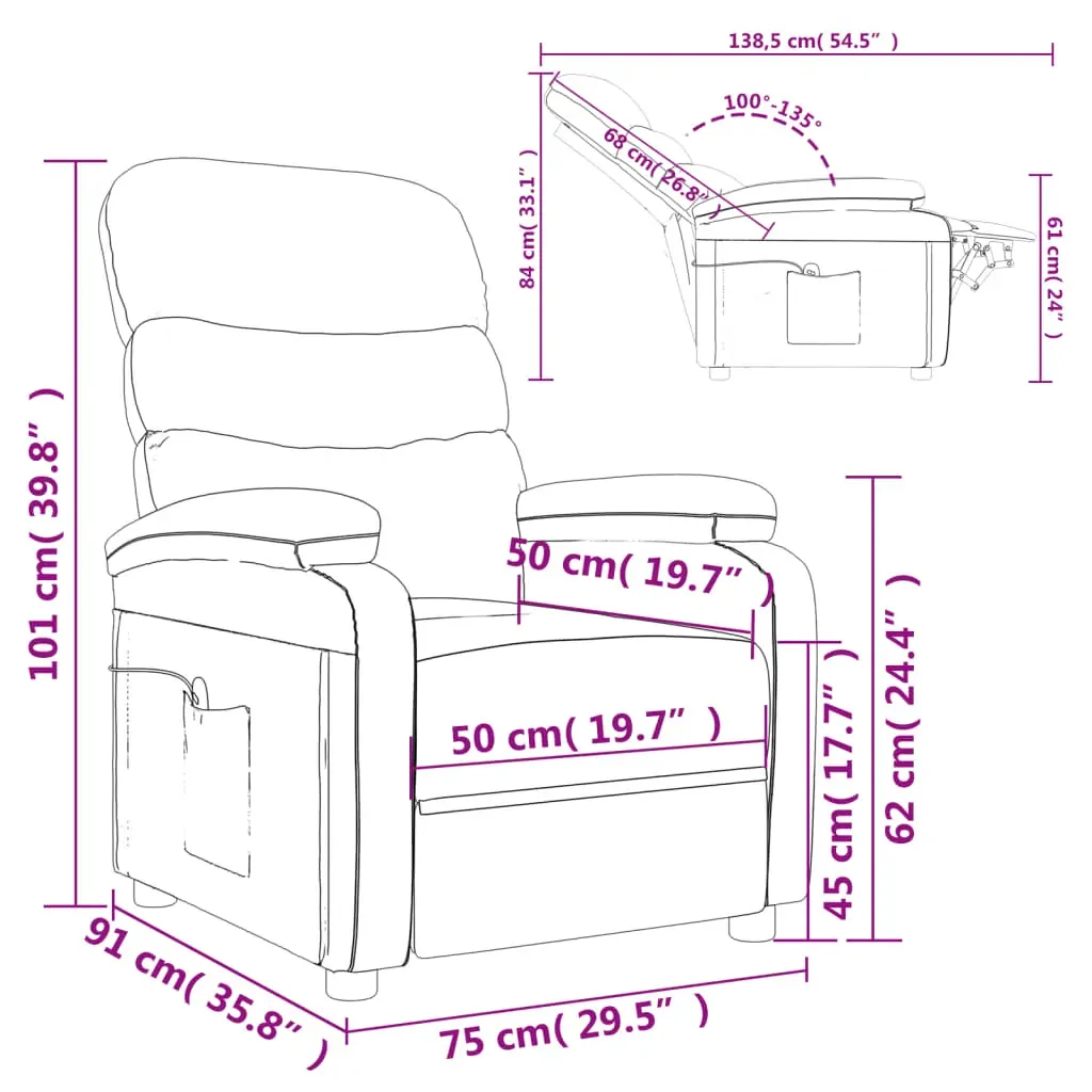 Massage Chair Cream Faux Leather Price