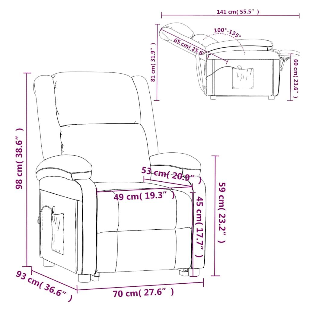 Massage Chair Light Grey Fabric Price