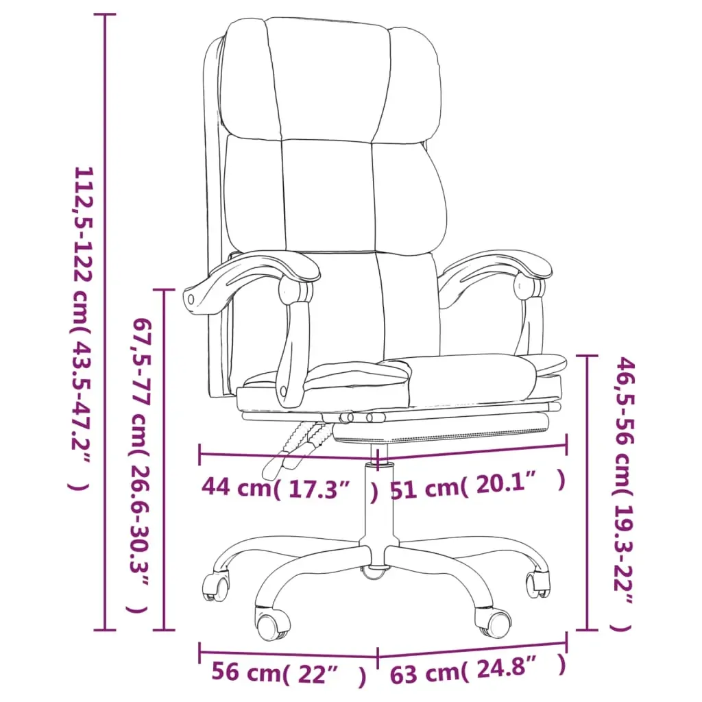 Reclining Office Chair Black Faux Leather Price