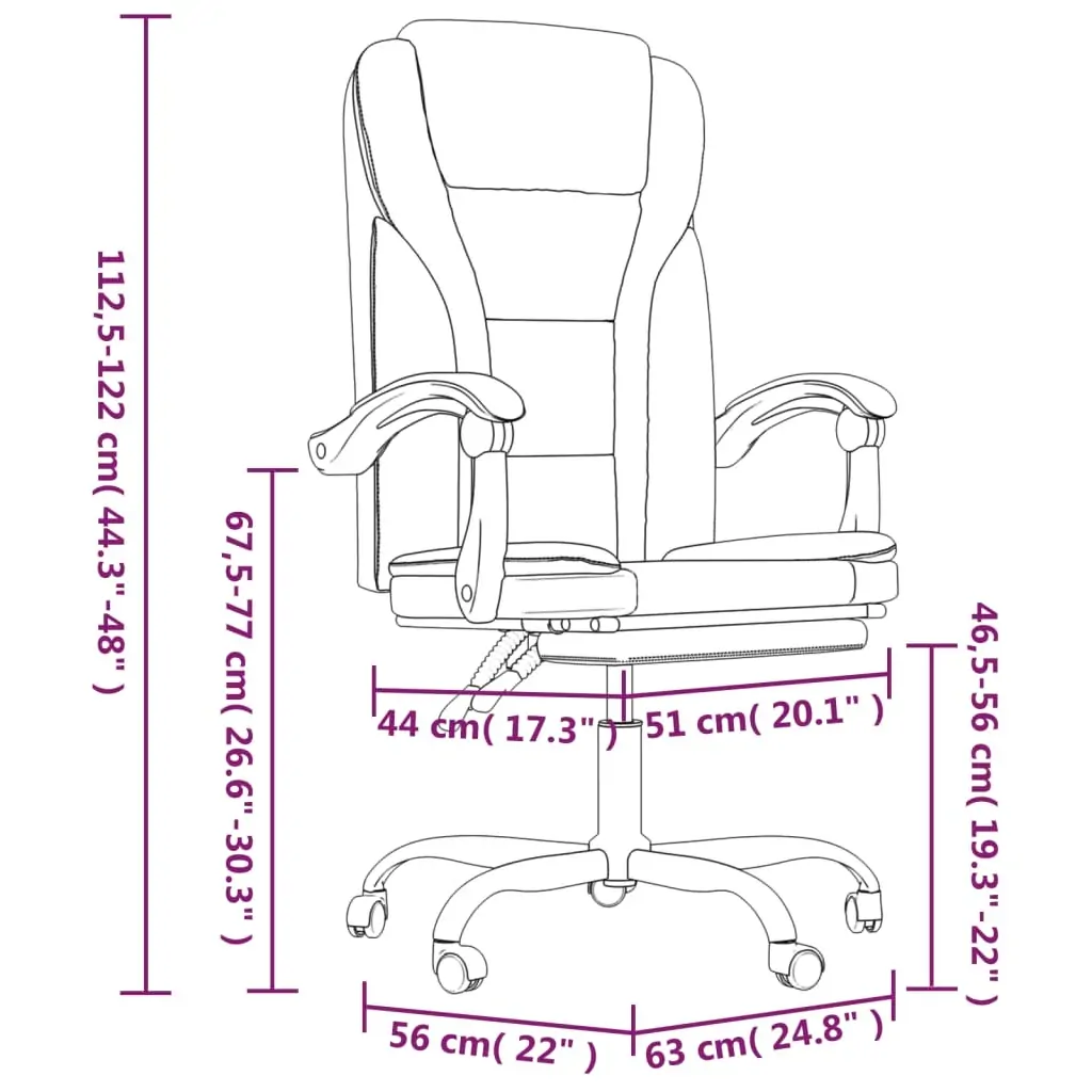 Reclining Office Chair Black Faux Leather Price