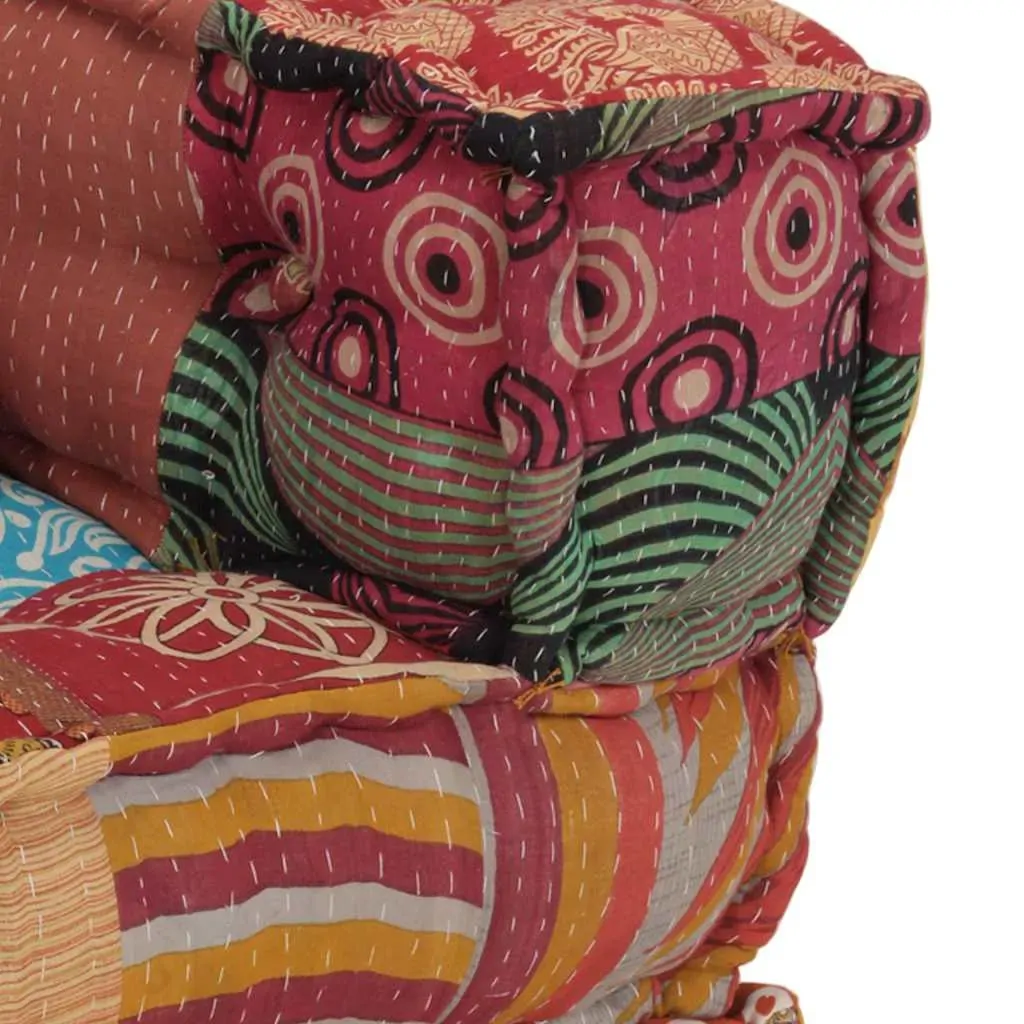 Modular Pouffe with Pillow Patchwork Fabric Price