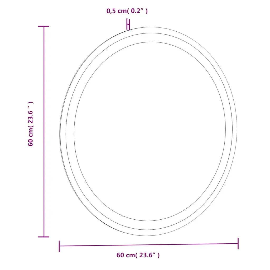 LED Bathroom Mirror 60 cm Round Price