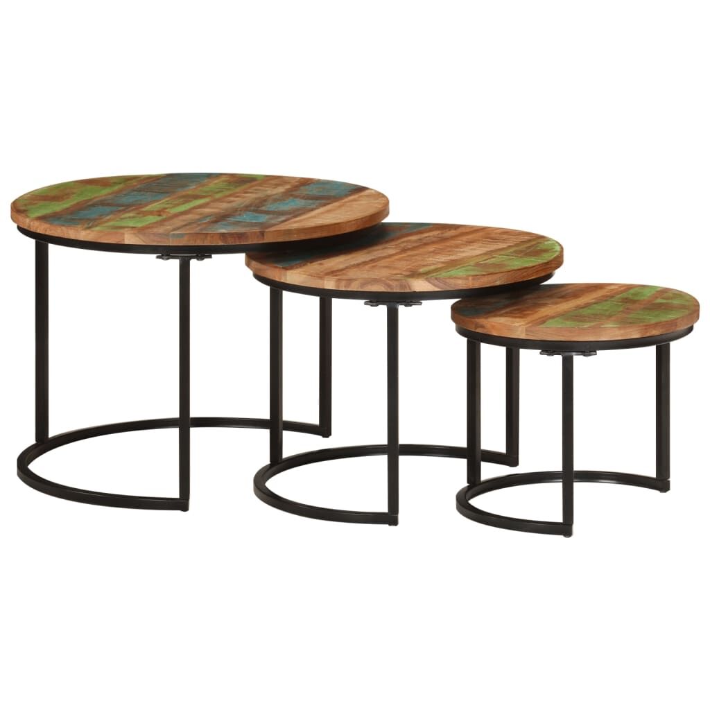 Nesting Tables 3 pcs Solid Wood Reclaimed Price