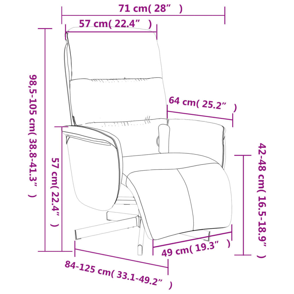 Massage Recliner Chair with Footrest Dark Grey Fabric Price