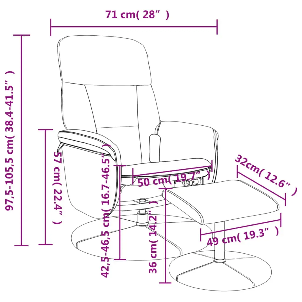 Massage Recliner Chair with Footstool Dark Grey Velvet Price