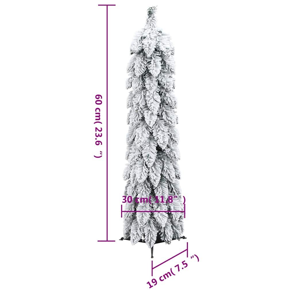 Artificial Pre-lit Christmas Tree with 30 LEDs and Flocked Snow 60 cm Price