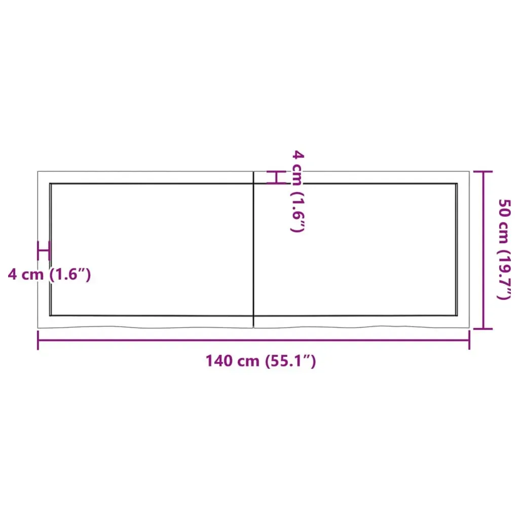 Wall Shelf Light Brown 140x50x(2-6) cm Treated Solid Wood Oak Price