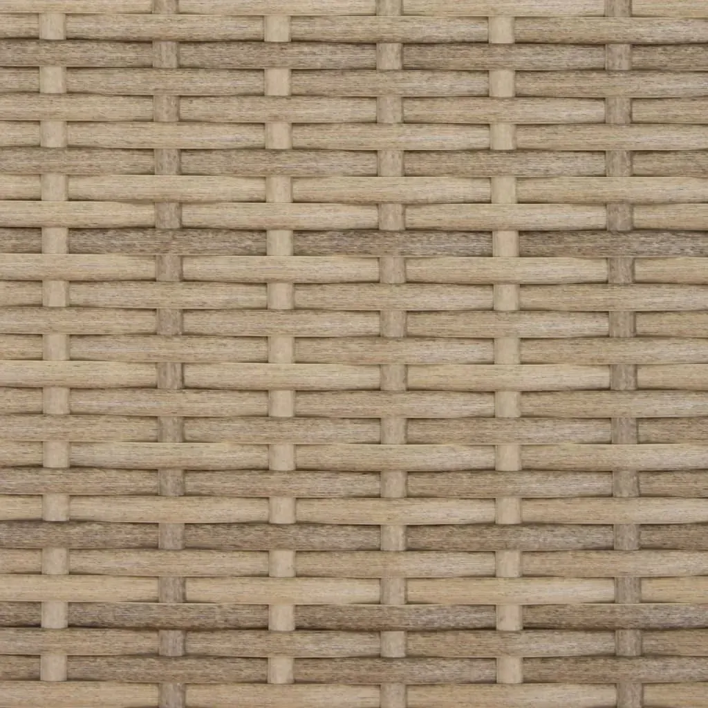 Double Sun Lounger with Canopy and Cushions Mix Beige Poly Rattan Price