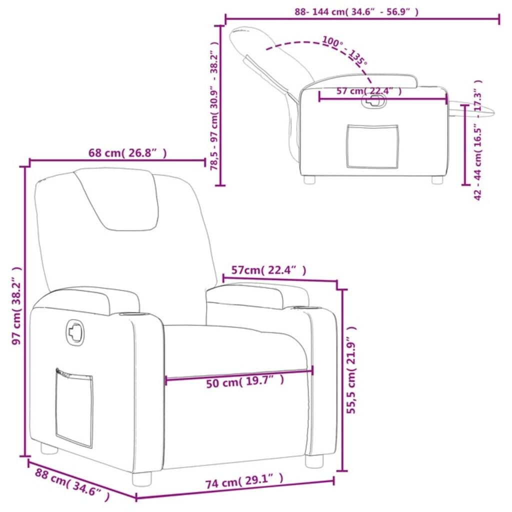 Recliner Chair Light Grey Fabric Price