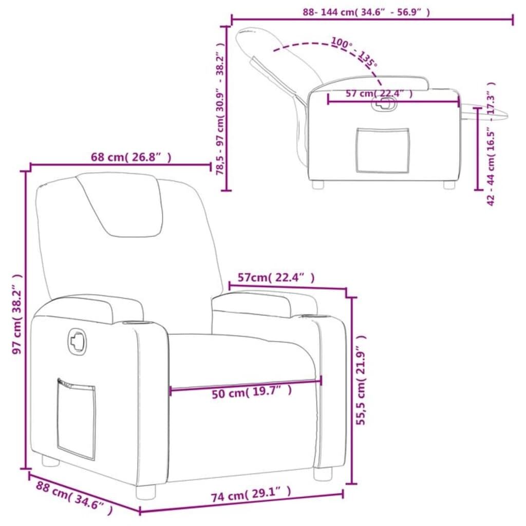 Recliner Chair Dark Grey Fabric Price