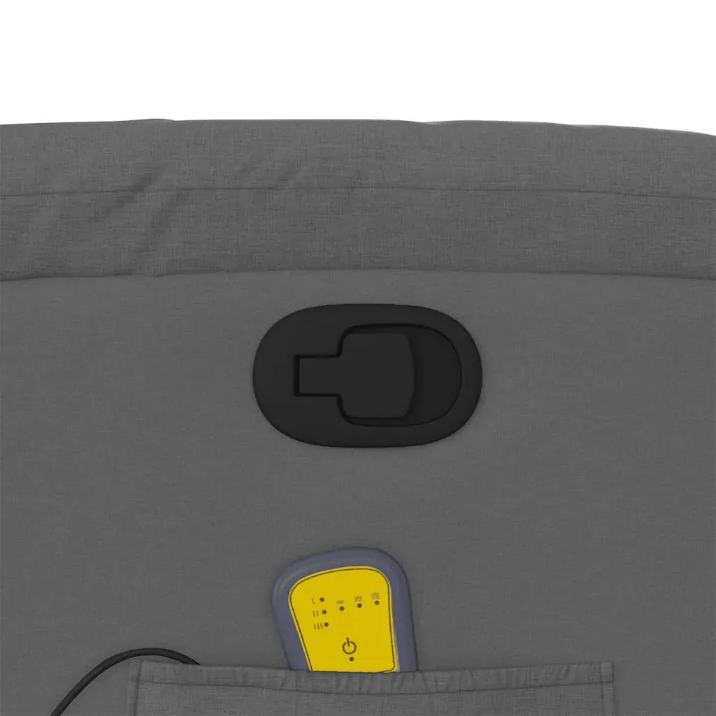 Massage Recliner Chair Dark Grey Fabric Price
