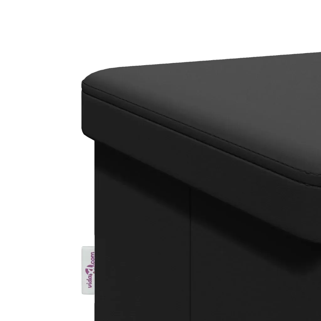Storage Bench Foldable Black PVC Price