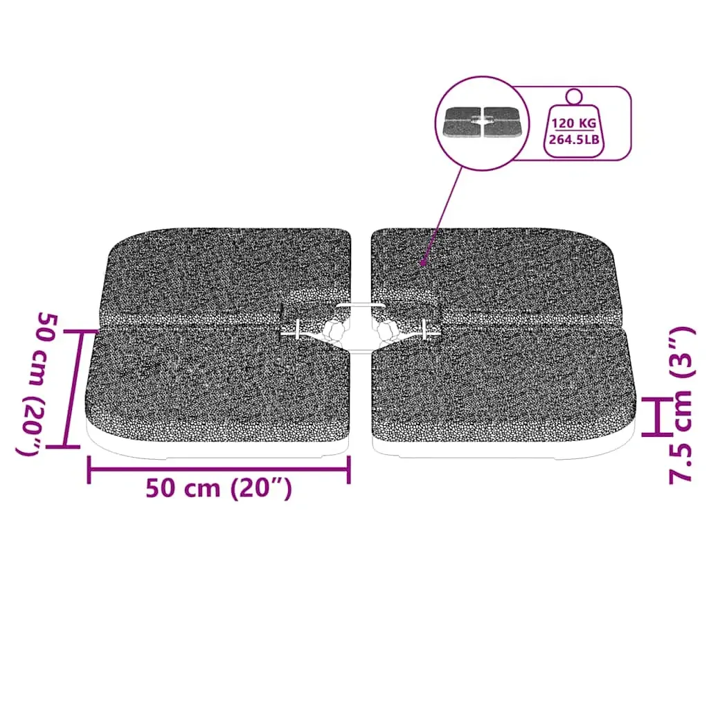 Portable Parasol Base Sand / Water Filled 60 L Price