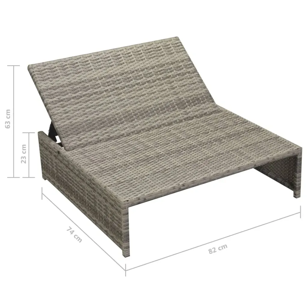 5 Piece Garden Lounge Set with Cushions Poly Rattan Grey Price