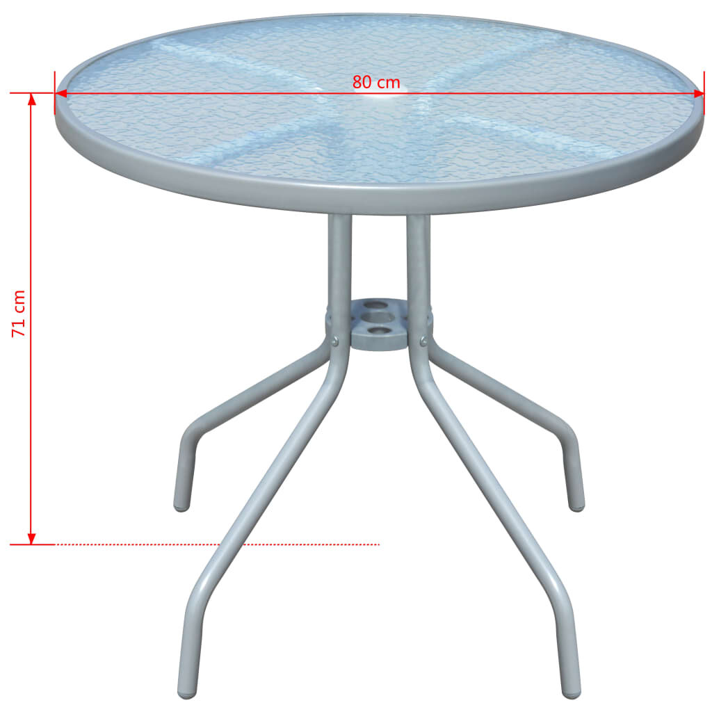 5 Piece Outdoor Dining Set Steel Black Price