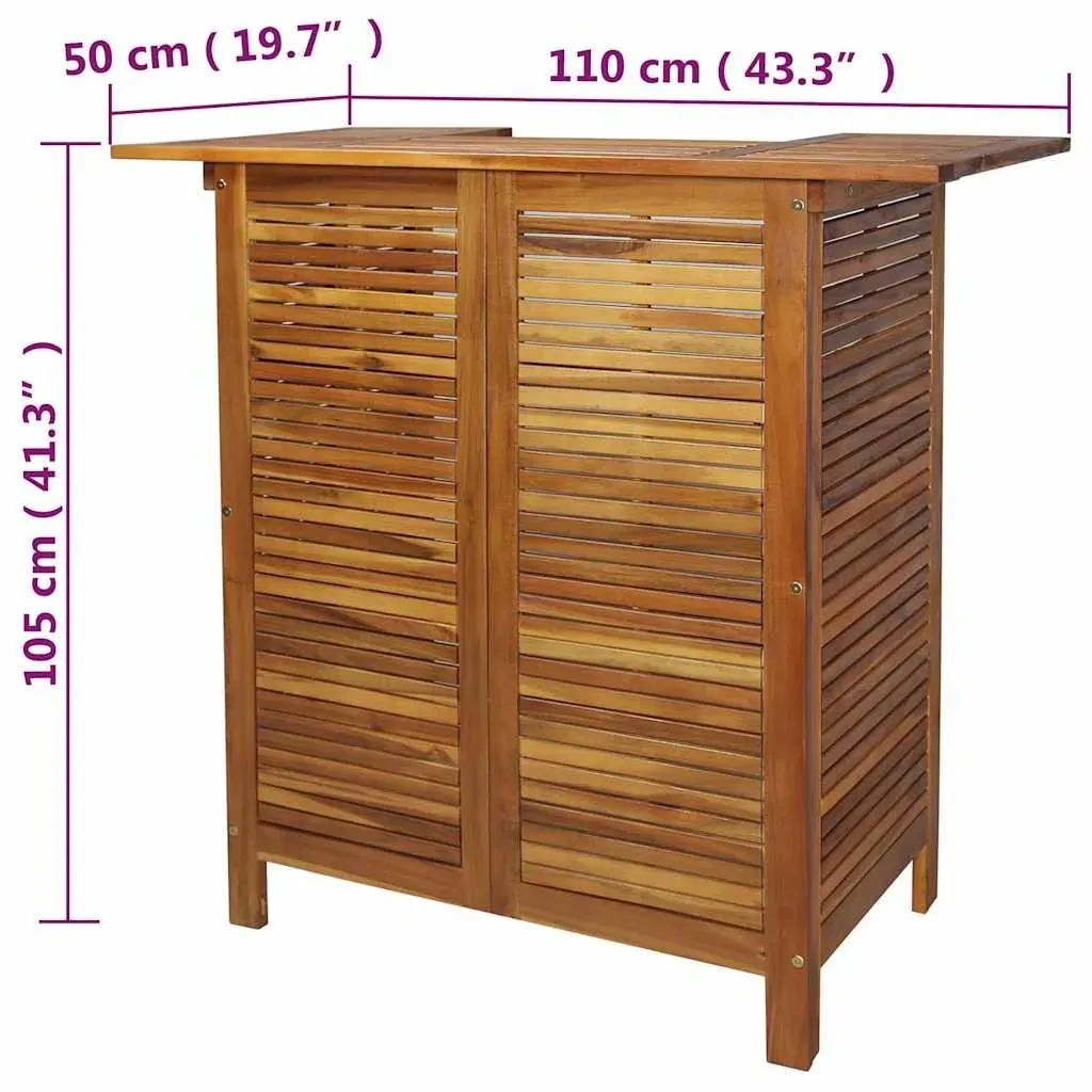 Bar Table 110x50x105 cm Solid Acacia Wood Price